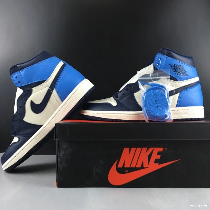 Jordan Obsidian OG 555088-140 Air Retro 1 High 1007